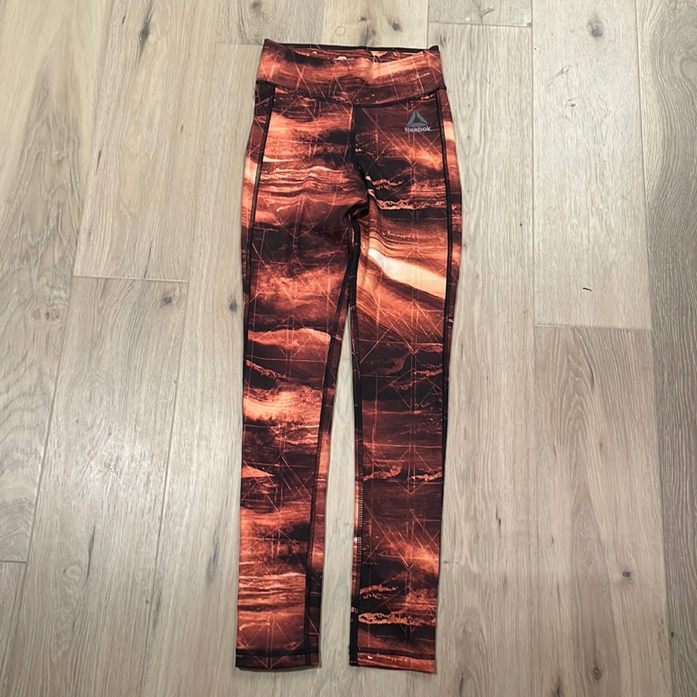 Womens XS Reebok Speedwick abstract workout tights